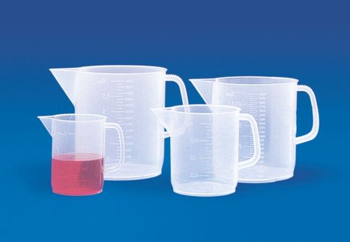 Measuring Jugs - Polypropylene, 500ml to 5000ml Size Range, Autoclavable with Non-Drip Spout and Raised Graduations, Excellent Thumb Grip
