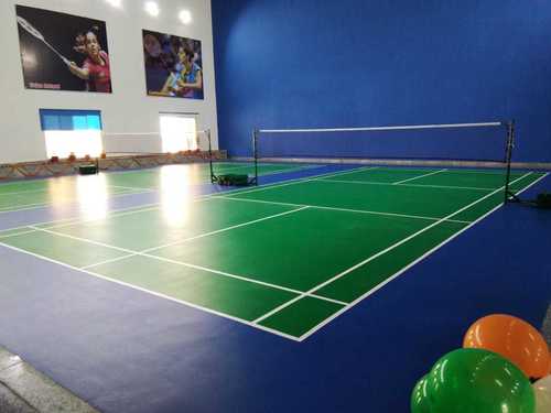 Badminton Court PVC Flooring - 4.5mm, 6.5mm & 8mm Thickness | Anti-Slip, Easy to Install, Water Proof, Sound Absorption, Smooth Surface