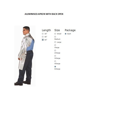 Aluminised Apron Coat With Back Open