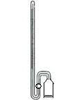 High Pressure Manometer - Mercury Filled, Glass Construction, Sliding Scale with Stopcock | Ideal for Industrial & Laboratory Testing Use