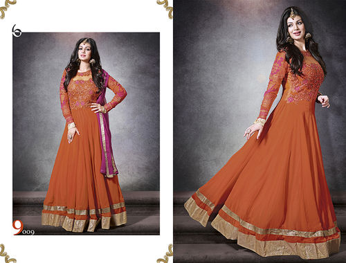 Designer Embroidery Anarkali Dress Material