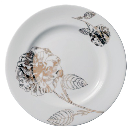 फूल प्रिंट बोन चाइना प्लेट्स