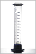Measuring Cylinders, with plastic bases and protection collar Class B