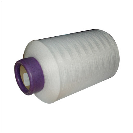 White Polyester Spandex Covered Yarn