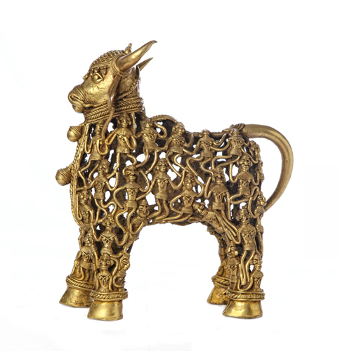 Bronze Bastar Art - Cutwork Cow