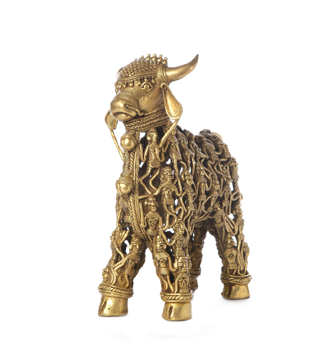 Bronze Bastar Art - Cutwork Cow