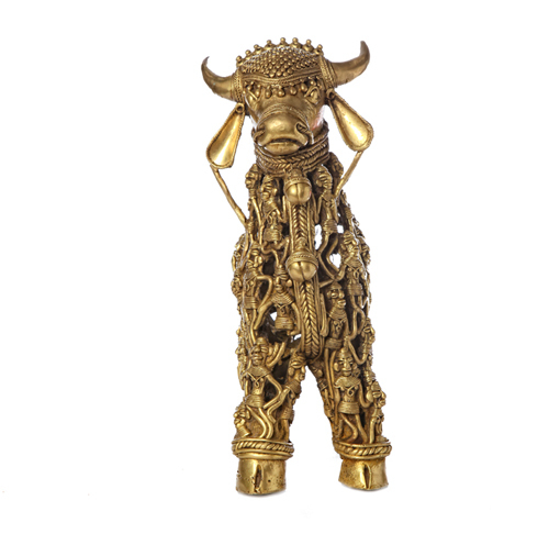 Bronze Bastar Art - Cutwork Cow