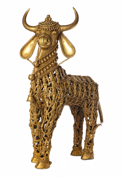 Bronze Bastar Art - Cutwork Cow
