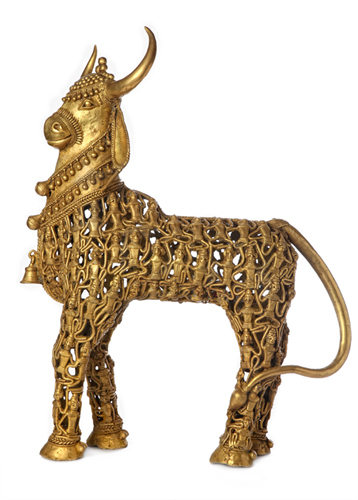 Bronze Bastar Art - Cutwork Cow