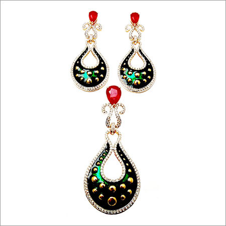 Ruby Gemstone Diamond Pendant Jewelry Set Gender: Women'S