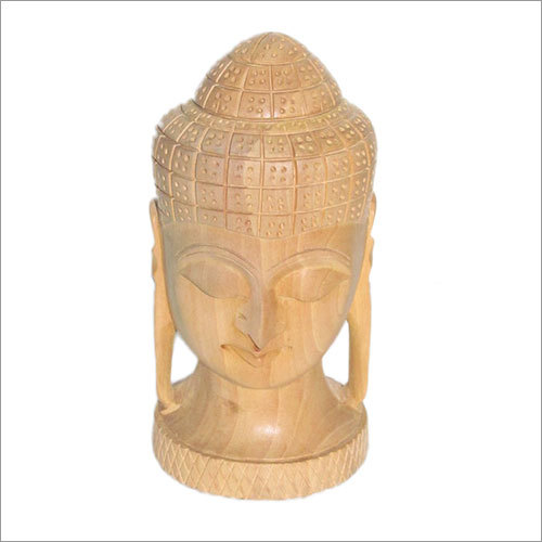 लकड़ी का बुद्ध का सिर