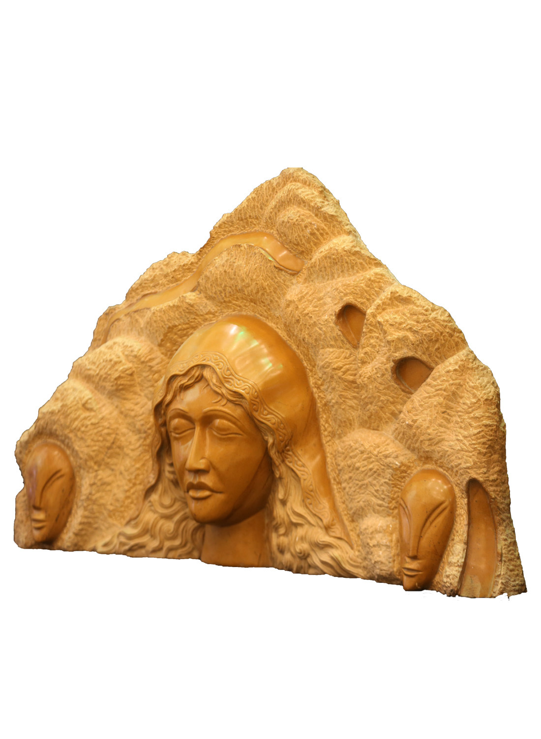 Carved Stone Arch - Lady And 2 Face