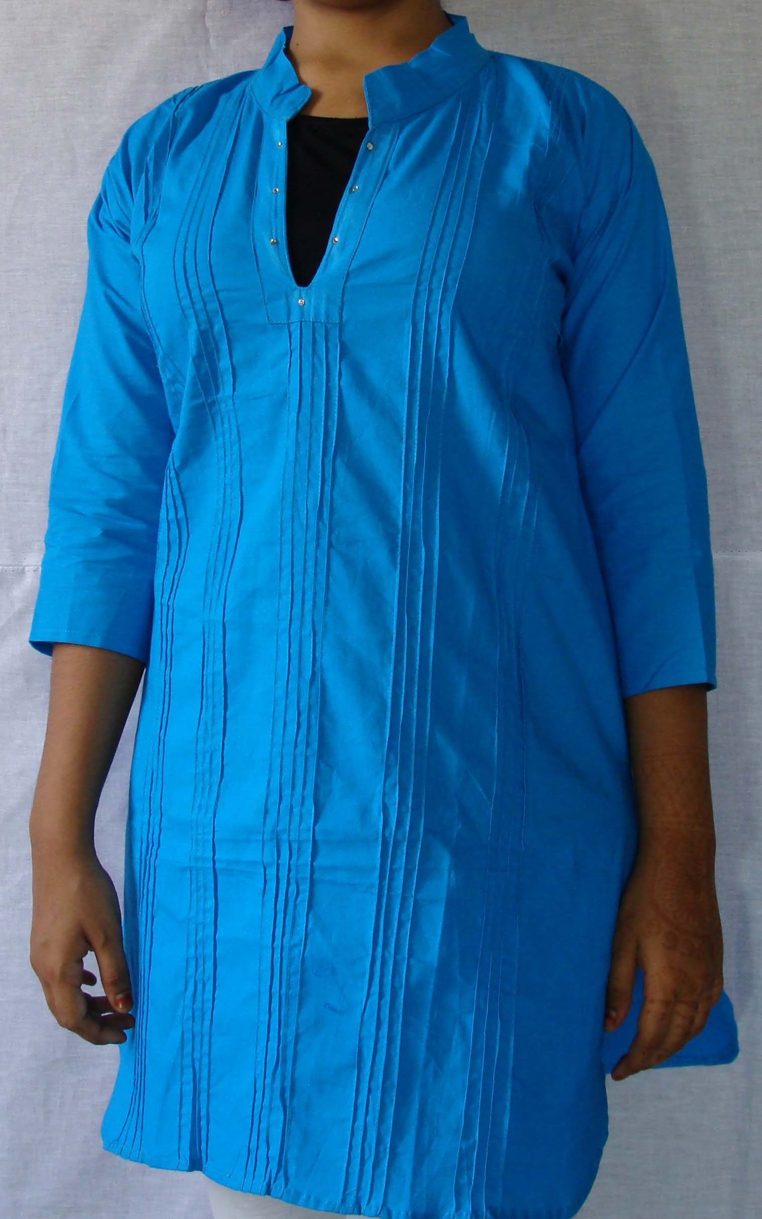 Cotton Poplin Pintex Kurtis