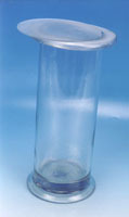 Gas Jar with Cover - Sheet Glass, 15x10 cm to 30x15 cm Sizes | Transparent, HLSI Pneumatic Trough, Weight: 4.00 lb