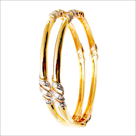 Yellow Gold Shiny Bangle Design Gender: Women