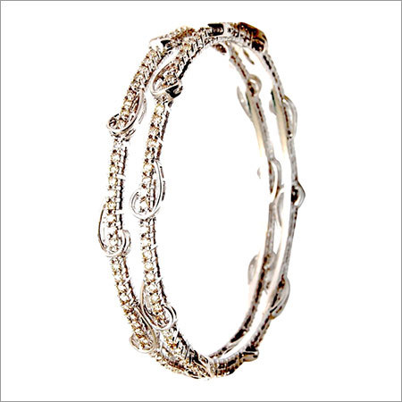 Prong Setting Shiny Diamond Bangle Jewelry Gender: Women