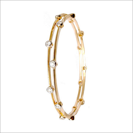 Round Diamond Gold Bangle Wholesale Gender: Women