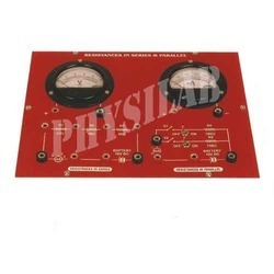 Resistances In Series And Parallel Apparatus - Aluminium, 5-9 Kilograms | Dual Moving Coil Meters for Voltage and Current Measurement, Circuit Diagram for Connections