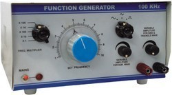 Function Generator - 1Hz-100KHz Frequency Range, Sine/Square/Triangle Waveforms, Amplitude 0-10V, 600 Ohm Output Impedance, Aluminium Casing, 5-8 kg Weight
