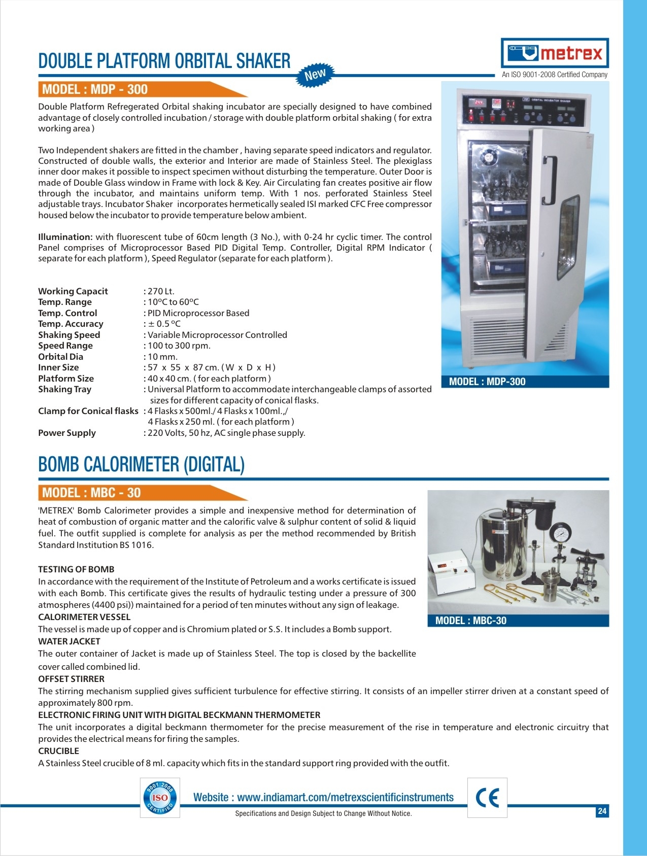 Double Platform Orbital Incubator Shaker - Steel Construction, 100 Ml Capacity , White Finish, 20-1200 Watt Power Range