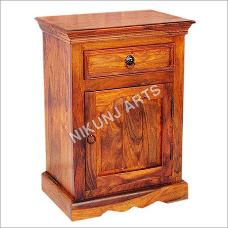 डिज़ाइनर लकड़ी का बिस्तर किनारे तालिका