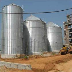 Hopper Bottom Silo - Stainless Steel, 3000-10000m3 Size, Silver Polished Finish | Airtight Grain Storage, Seismic Resistant, Easy Installation