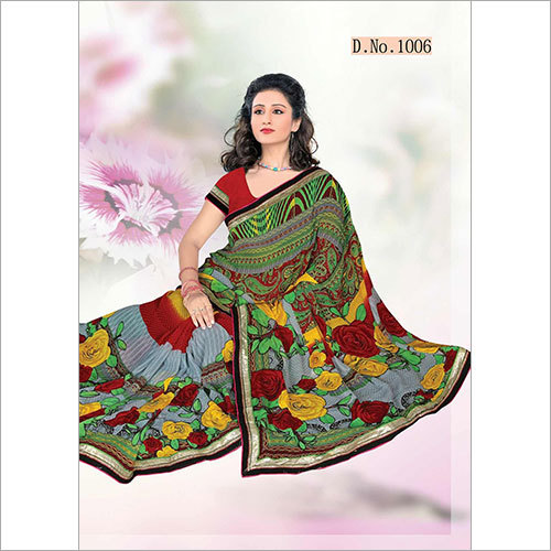 फैशनेबल प्रिंटेड साड़ियाँ