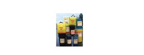 Chemical Oil Spill Kit - Poly Zipper Bag, Heavy Weight Pads (18 Nos.), 3"x4' Socks (4 Nos.), Nitrile Gloves (1 Pair), 7 Gallon Capacity, Non-Toxic, Excellent Absorbency