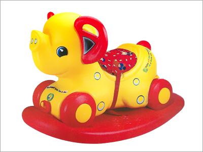 Girnar Elephant 2 In 1 Rocker - Plastic, 74 X 40 X 49 Cm | Rocker And Ride-on Design, Two Big Ears For A Secure Child Grip