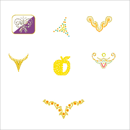 स्टड क्रिस्टल नेल हेड्स स्टिकर्स