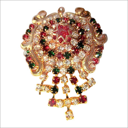 चेन के बिना ग्रीन गोल्ड पोलिश जेमस्टोन पेंडेंट