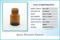 45 ML G-22 Amber Round Bottle