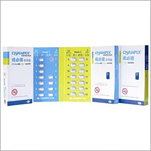 Champix Tablets - 0.5 mg Varenicline, Pack of 11 Tablets | Superior Formulation, GMP Compliant, All Age Suitable, High Purity 95%