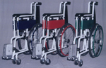 Commode Wheelchair - Chrome Plated Tubular Steel Frame, 45cm Leatherette Seat & Fixed Armrest - Solid Rear Wheels With Self Propelling Rings, Forward Push Safety Brakes
