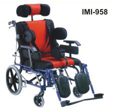 Commode Wheelchair - Chrome Plated Tubular Steel Frame, 45cm Leatherette Seat & Fixed Armrest - Solid Rear Wheels With Self Propelling Rings, Forward Push Safety Brakes