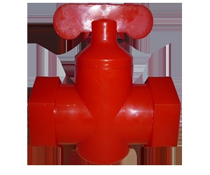 Red Plastic Foot Valves