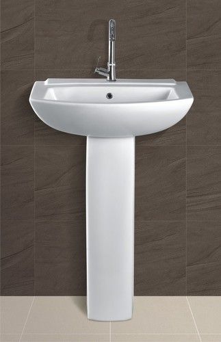 White Square Pedestal Wash Basins