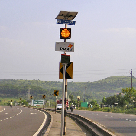 सौर ट्रैफिक सिग्नल ब्लिंकर