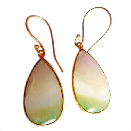 प्राकृतिक चेलेडोनी हरे नाशपाती का आकार पहनने के लिए तैयार कान की बाली 26.50 ग्राम वजन: 1-8 ग्राम (G)