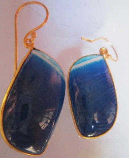 नीला प्राकृतिक चेलेडोनी पर्पल पीयर शेप पहनने के लिए तैयार ईयररिंग 28.15 सीटी