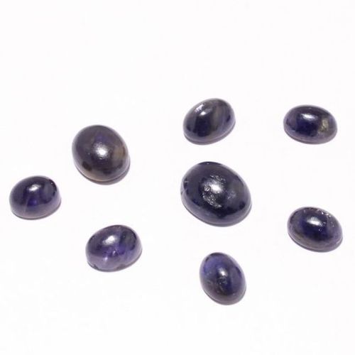 पर्पल 7 पीस कायनाइट ओवल फ्लैट बैक काबोचोन