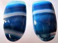 2 पीस नेचुरल मल्टी चैलेडोनी ओवल शेप कैबोचोन्स #2073 साइज़: 2-5 इंच