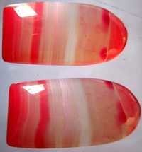 2 पीसी प्राकृतिक मल्टी चैलेडोनी 13X27 मिमी नाशपाती के आकार के काबोचोन #2076 आकार: 13X27 मिमी