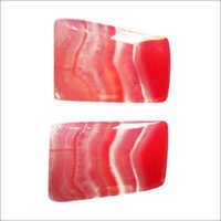 2 पीसी प्राकृतिक मल्टी चैलेडोनी 14X24 मिमी नाशपाती के आकार के काबोचोन #2077 आकार: 14X24 मिमी