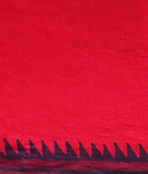Hand Block Printed Saree - Chanderi Silk Standard Size Rani Pink With Blouse Piece | Lightweight, Quick Dry, Washable