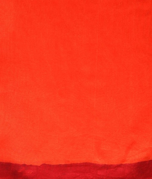 Hand Block Printed Saree - Chanderi Silk, Standard Size, Orange Print | Light Weight, Quick Dry, Washable
