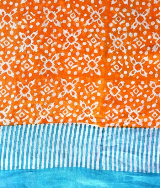 Washable Hand Block Printed Saree