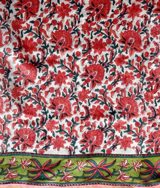 Washable Hand Block Printed Saree