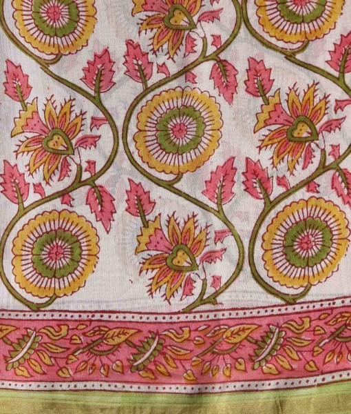 Quick Dry Hand Block Printed Saree