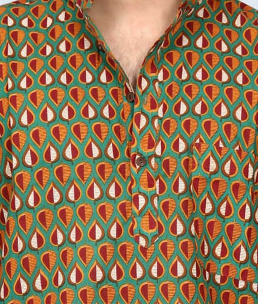 Spade Print Cotton Full Length Kurta - Sizes S, M, L, Xl | Lightweight, Quick Dry, Washable, Multicolor Design